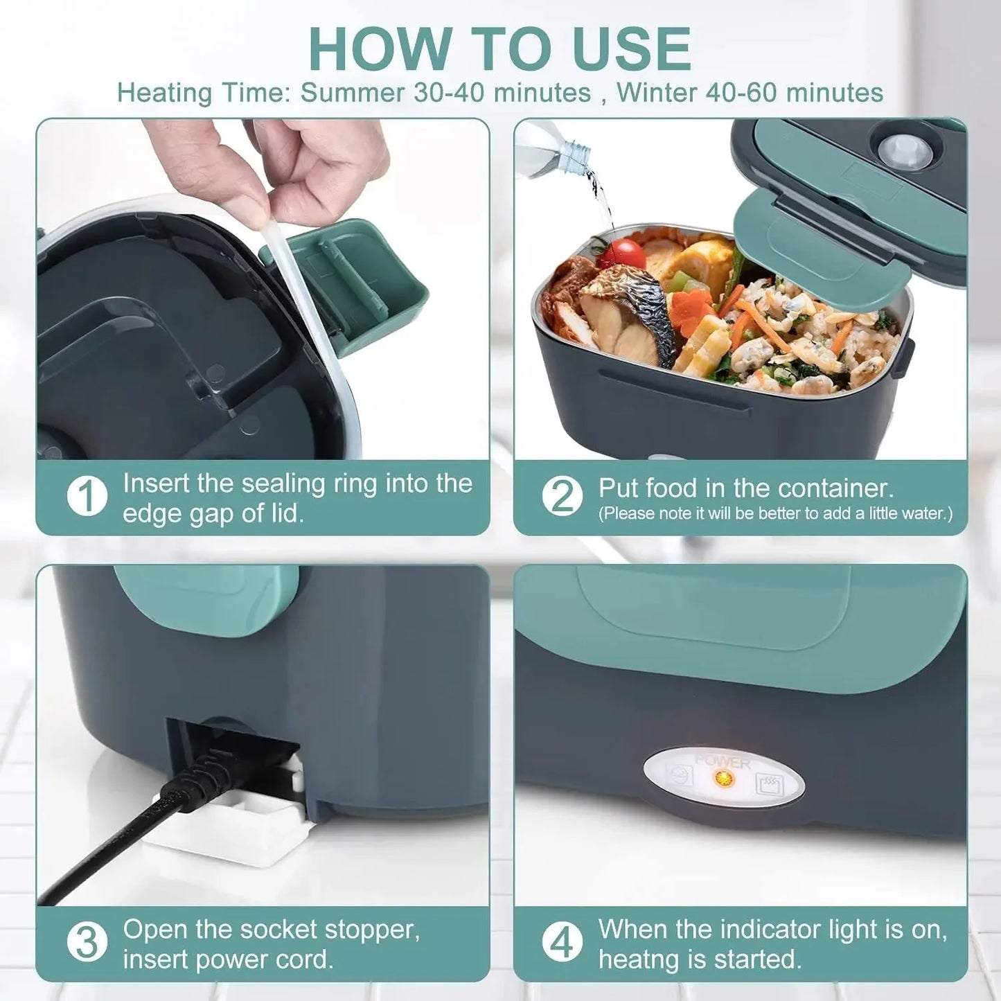 1.5 L 60W Electric Heated Lunch Box